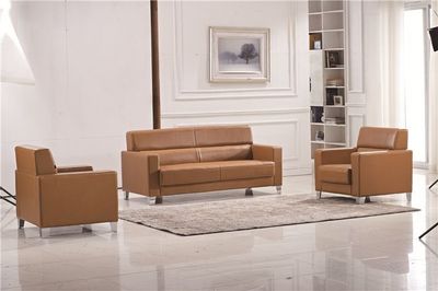 亿名来商务接待 简约大气 实木真皮办公沙发茶几组合